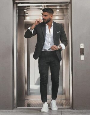 Celana Bahan Grey Tua GT06